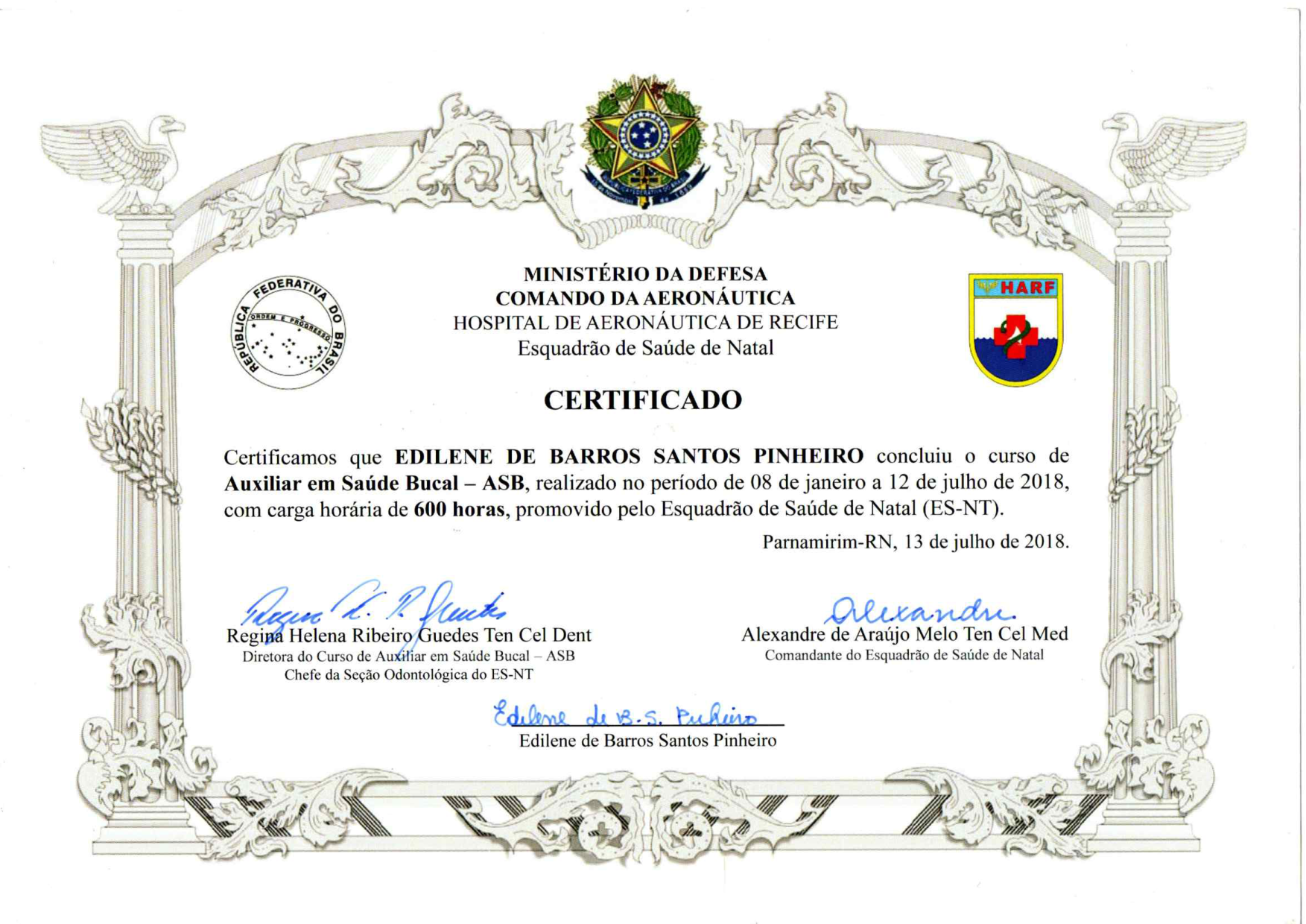 Certificado: Auxiliar em Saúde Bucal (ASB)